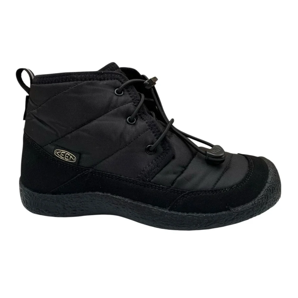 KEEN Youth Boys Girls Howser II Waterproof Insulated Chukka Boots Size 5 Black